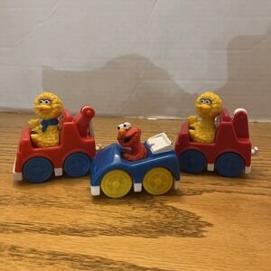 NEW! Mattel 2004 Sesame Street Cars Toys Big Bird Elmo Jim Henson Cake Toppers 3